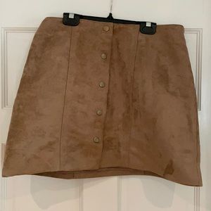 Faux suede gap skirt